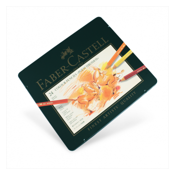 Faber-Castell - Blik met 24 Polychromos Artist Potloden