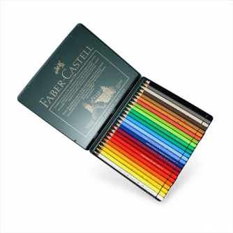 Faber-Castell - Blik met 24 Polychromos Artist Potloden