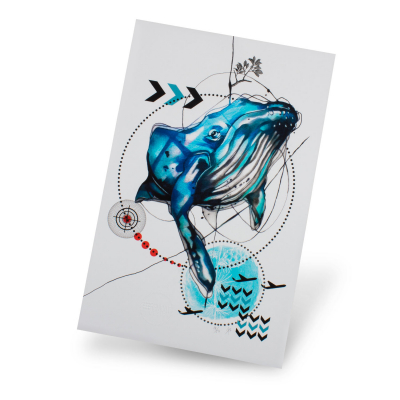 RemixIT Design (Ivana Tattoo Art) - Blue Whale Afdruk (Limited Edition)